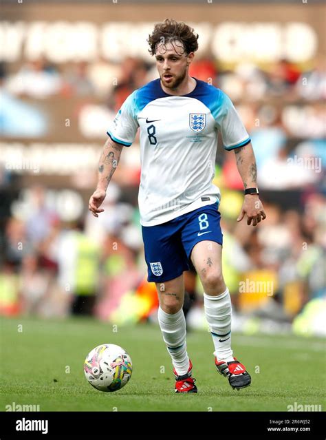 England's Tom Grennan in action during Soccer Aid for UNICEF 2023 at ...