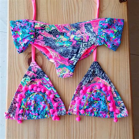 Traje de baño triangulo abstracto Talla L bikini Somos Coquetas