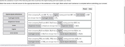 Solved Ntify The Substance In Each Of The Following Pairs Chegg