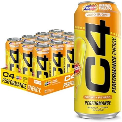 Amazon Cellucor C4 Energy Drink X POPSICLE Hawaiian Pineapple