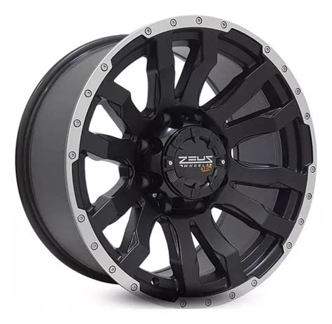 Rodas Aro 18 6x139 Off Road Hilux Ranger S10 Zwat2 Jogo Cor Preta