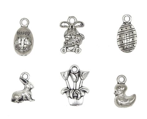 Silver Plated Easter Charms