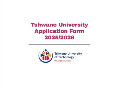 Tshwane University Application Form 2025 2026 TUT Online Applications