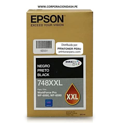 Tinta Epson 748XXL Black WorkForce Pro WF 6590 WF 8590