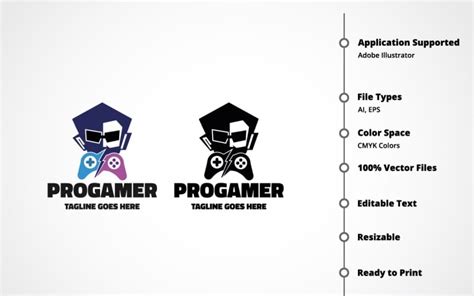 Professional Gamer Logo Template #157175 - TemplateMonster