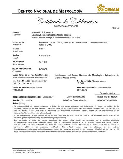 Pdf Certificado De Calibraci N Masstech Mx Medidor De Humedad