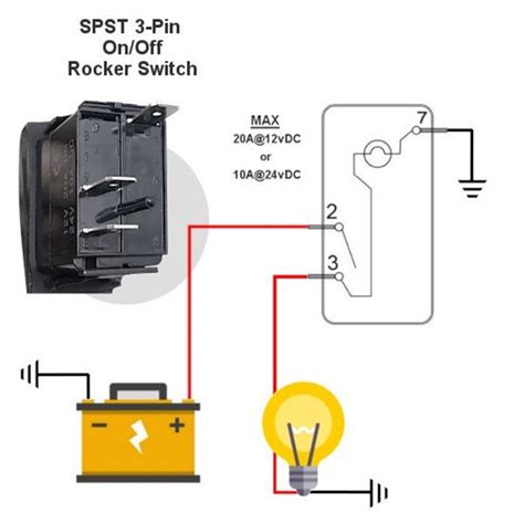 3 Pin Rocker Switch Wiring Diagram