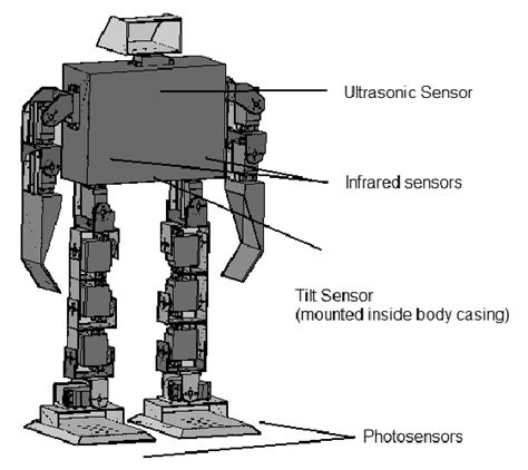 The Humanoid Robot With Sensors Locations Download Scientific Diagram