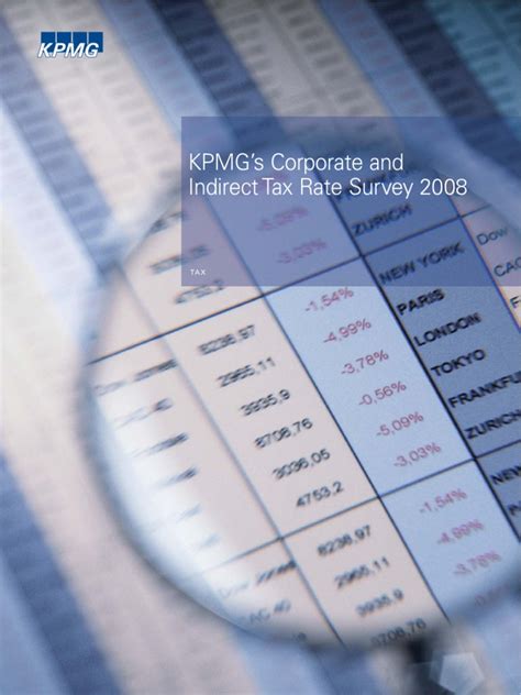 Kpmgs Corporate And Indirect Tax Rate Survey 2008 Pdf Value Added