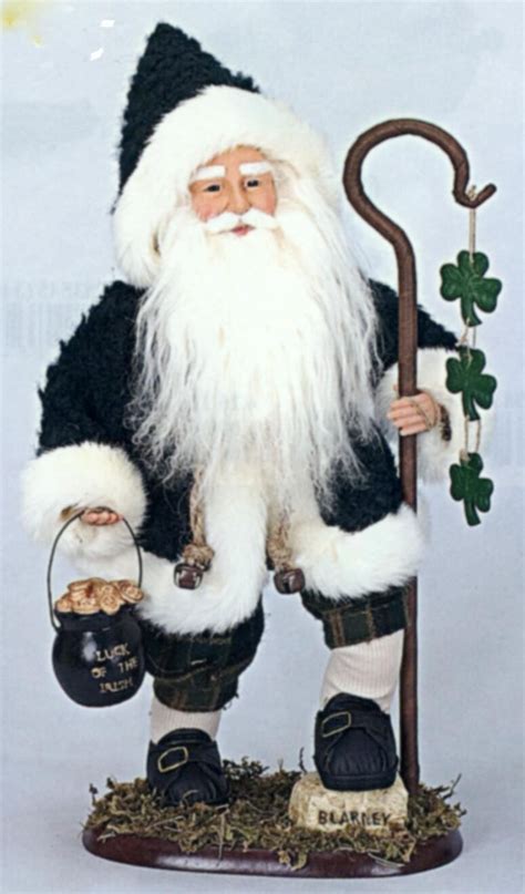 Irish Santa Figurine Christmas Santa Ts Celtic Christmas Irish