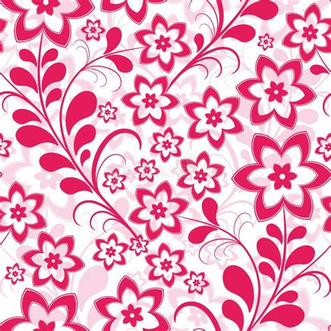 Floral Pink Grunge Seamless Pattern Stock Vector Illustration Of