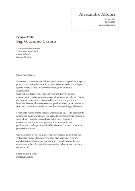 Ottima Lettera Di Presentazione Generica