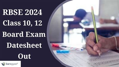 Rbse 2024 Board Exam Datesheet Out Official Pdf Here Sarvgyan News