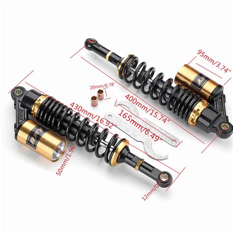 New Mm Inch Rear Air Shock Absorbers Suspension For Atv