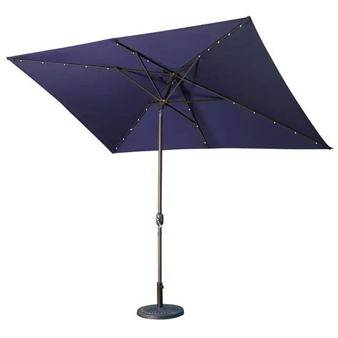 Siavonce Ft Patio Market Umbrella With Solar Lights Led