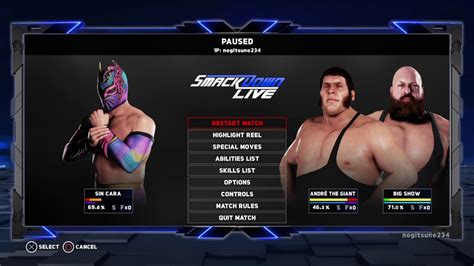 Wwe 2k18 Sin Cara Vs Two Big Giants YouTube