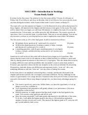 Exam Study Guide Docx Soci Introduction To Sociology Exam