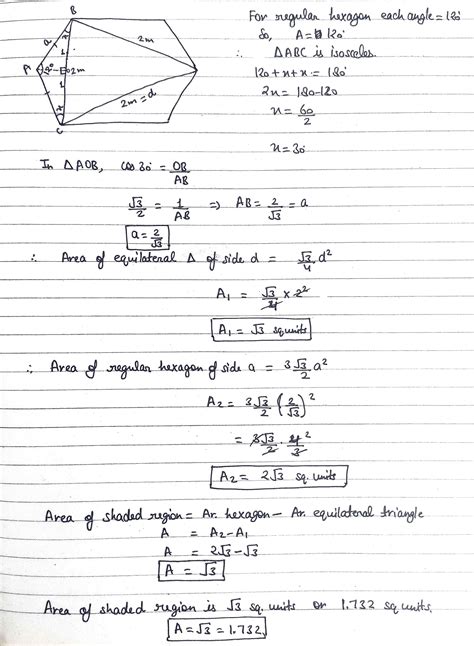 Solved Find The Area Of The Shaded Region Show Your Complete