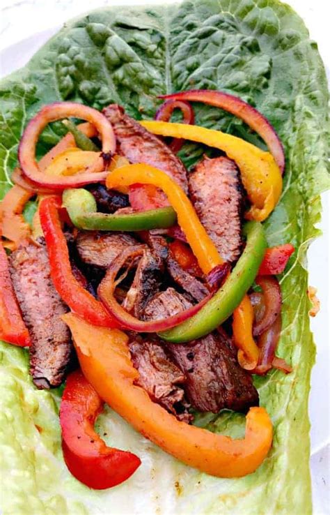 Spicy Low Carb Paleo Carne Asada Steak Lettuce Wraps