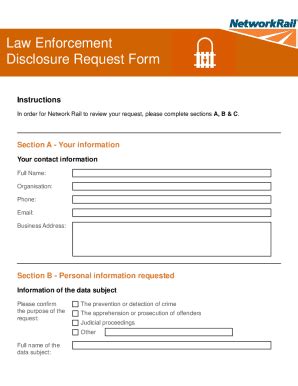 Fillable Online Law Enforcement Law Enforcement Disclosure Request