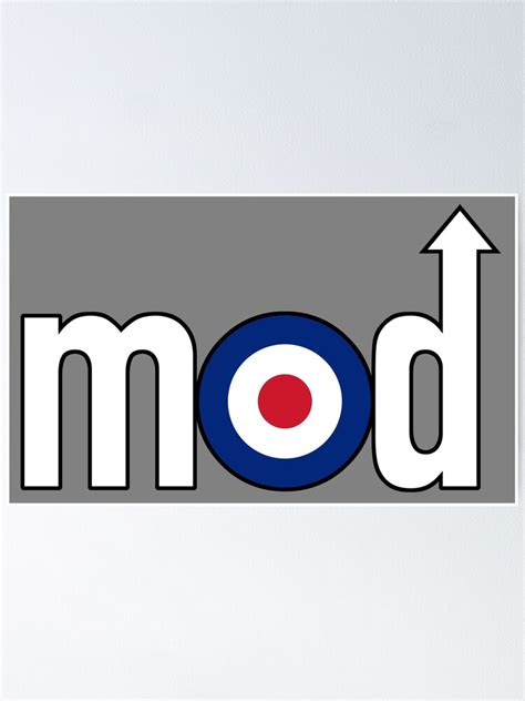 Mod Logo With Arrow White Medium Poster By Shavenmonkeys Redbubble