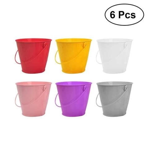 6 pcs Mini Seau En Métal Seaux Au Chocolat DIY Étain Petites Plantes