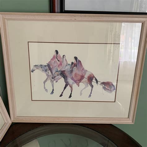 Carol Grigg Lost Tribes I And Ii Lithograph Prints Framed Cherokee Horse