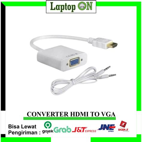 Jual Kabel Converter HDMI To VGA Audio Aux NYK Shopee Indonesia