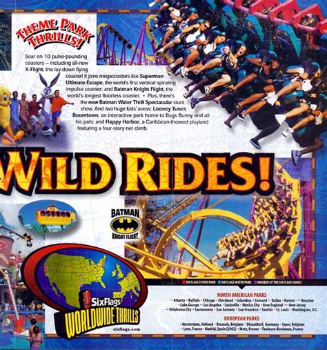 Theme Park Brochures Six Flags Worlds Of Adventure Brochure