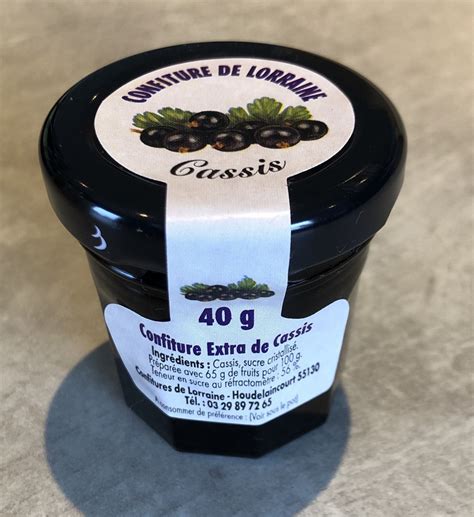 Mini Confiture De Cassis 40 G Confitures De Lorraine Locavor Fr