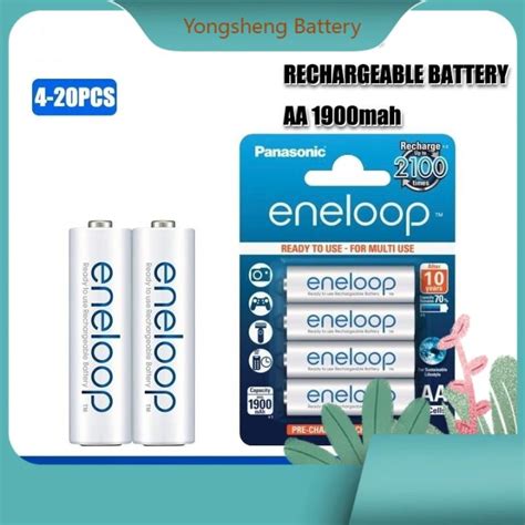 4 20pc Panasonic Eneloop 1900mah Aa 1 2v Ni Mh Rechargeable Batteries