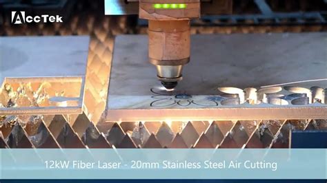 12kw Fiber Laser Cutting Machine For 20mm Stainless Steel Cutting Youtube