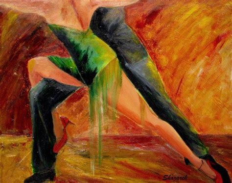 Argentine Tango Painting Original Acrylic On Canvas Tango Couple