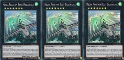 YUGIOH 3 X MECHA PHANTOM BEAST DRACOSSACK INCH EN051 SUPER INFINITY