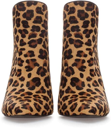 Zara Leopard Combination Ankle Boot In Animal Leopard Lyst