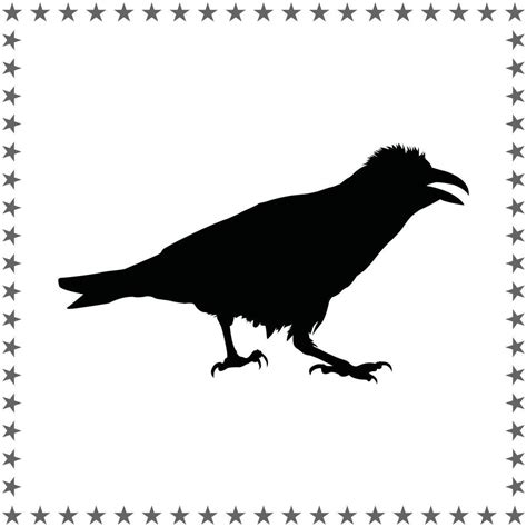 Crow Silhouette illustration, Crow Silhouette, Crow Silhouette art on white background 47552787 ...