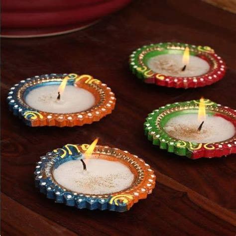 Fancy Clay Diwali Diyas at Best Price in Mumbai | Green Leaf Store