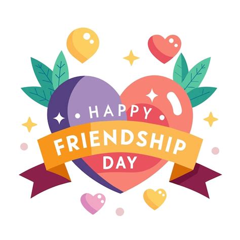 Happy Friendship Day Greeting Vector Illustration Premium Ai