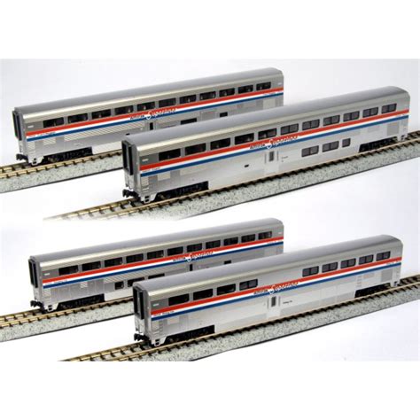 Superliner Amtrak Phase III 4-Car Set A - N Scale American Trains