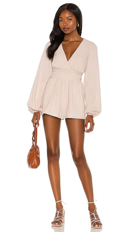 Tularosa Bria Romper In Hazelnut REVOLVE