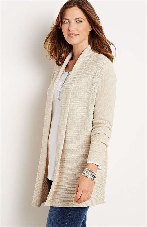 J Jill Mixed Textures Open Cardigan Shopstyle Petite Sweaters