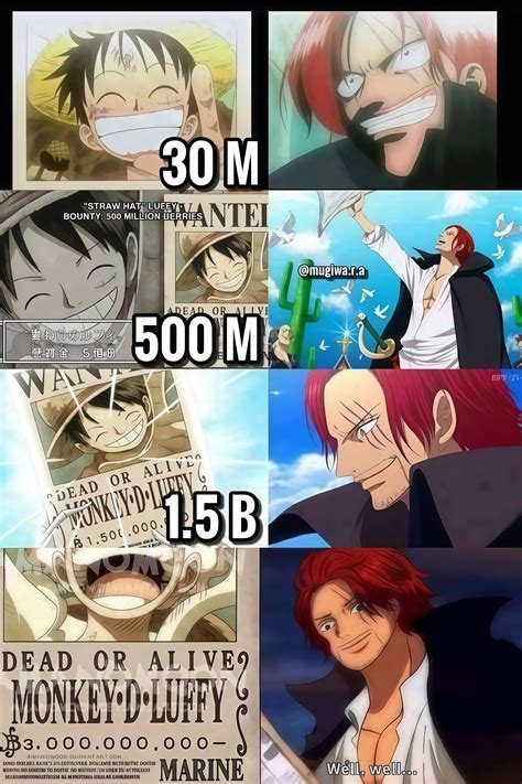 Luffy's Bounty And Shanks Reaction | Luffy wanted posters, Monkey d