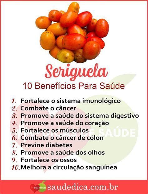 Seriguela Dieta E Nutrição Receitas Alimentação E Saúde