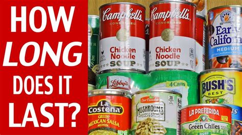 How Long Does Canned Food Last List Of Canned Goods Youtube