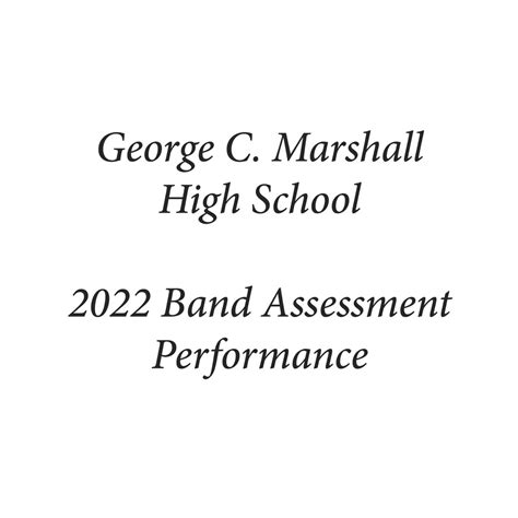 ‎George C. Marshall High School 2022 Band Assessment Performance - EP ...