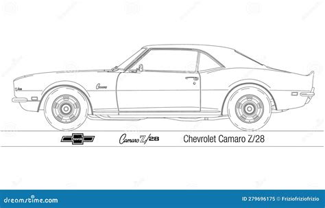 Camaro Outline Drawing