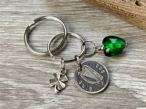 Irish Coin Keyring Keychain Bag Clip Or Purse Clip Or