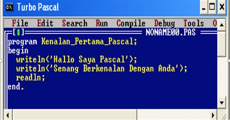 Membuat Program Pascal Pertama Lab Komputer