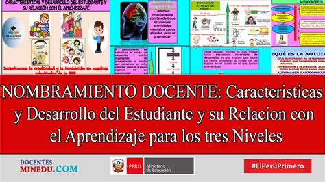 NOMBRAMIENTO DOCENTE Caracteristicas Y Desarrollo Del Estudiante Y Su