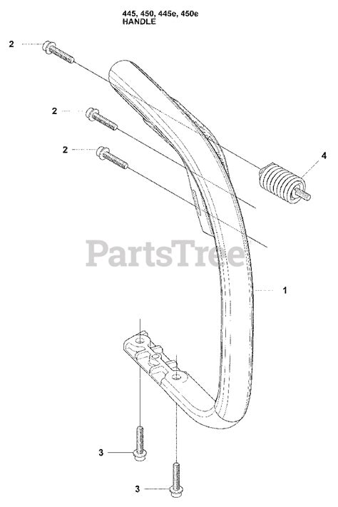 Husqvarna 445 - Husqvarna Chainsaw (2009-02) Handle Parts Lookup with ...